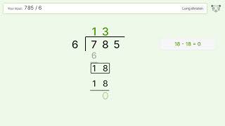 Long Division Problem 785/6: Step-by-Step Video Solution