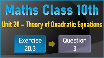 NEW Maths 10th Exercise 20.3 Q.3