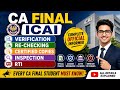 CA final ICAI Re-checking,Verification,Inspection,Certified Copies & RTI official ICAI Guideline