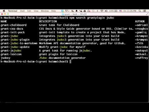 Searching for Grunt Plugins