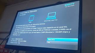 Directv prepago hd 721 canal no disponible