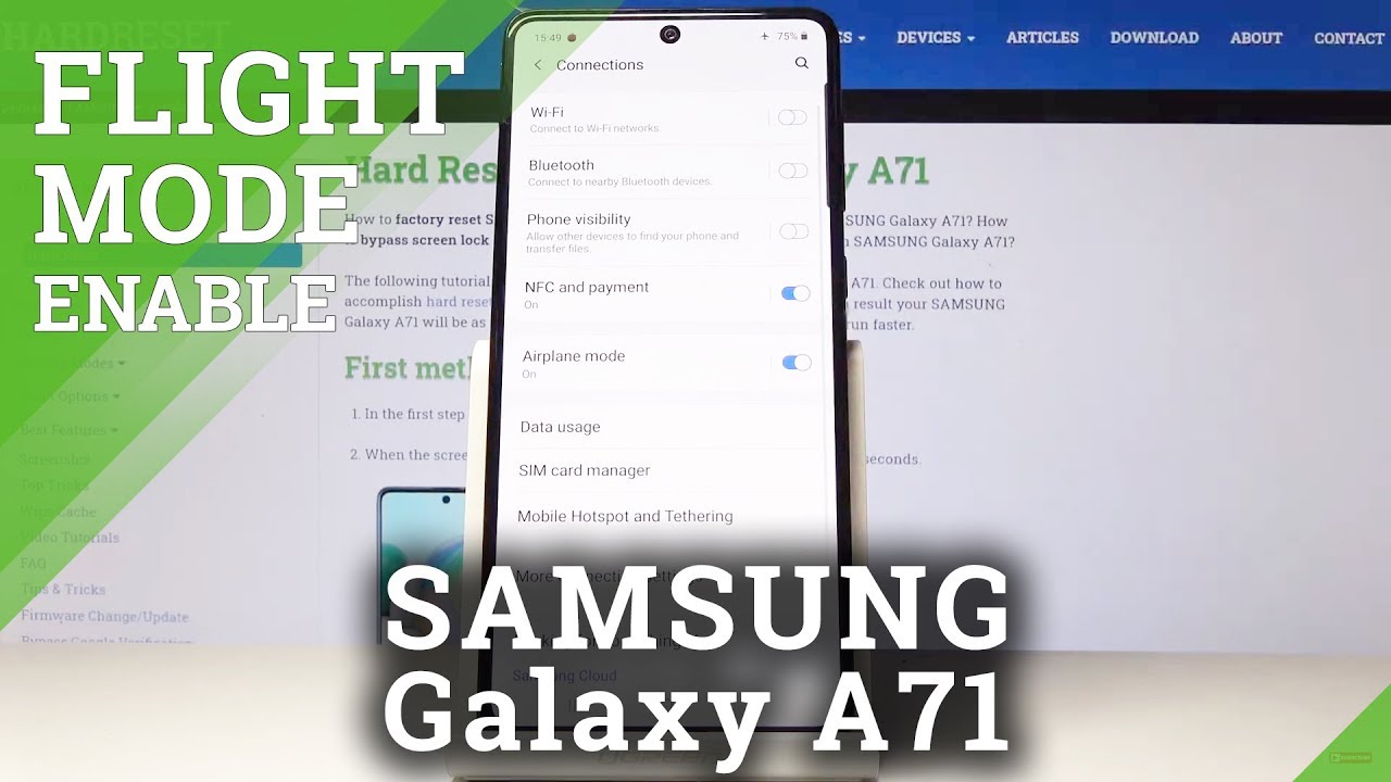 How to Enable Flight Mode in SAMSUNG Galaxy A71 Airplane Mode YouTube