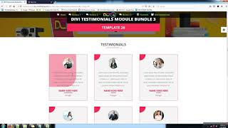 DIVI TESTIMONIAL MODULE BUNDLE 3  (Template Designs 21-30)
