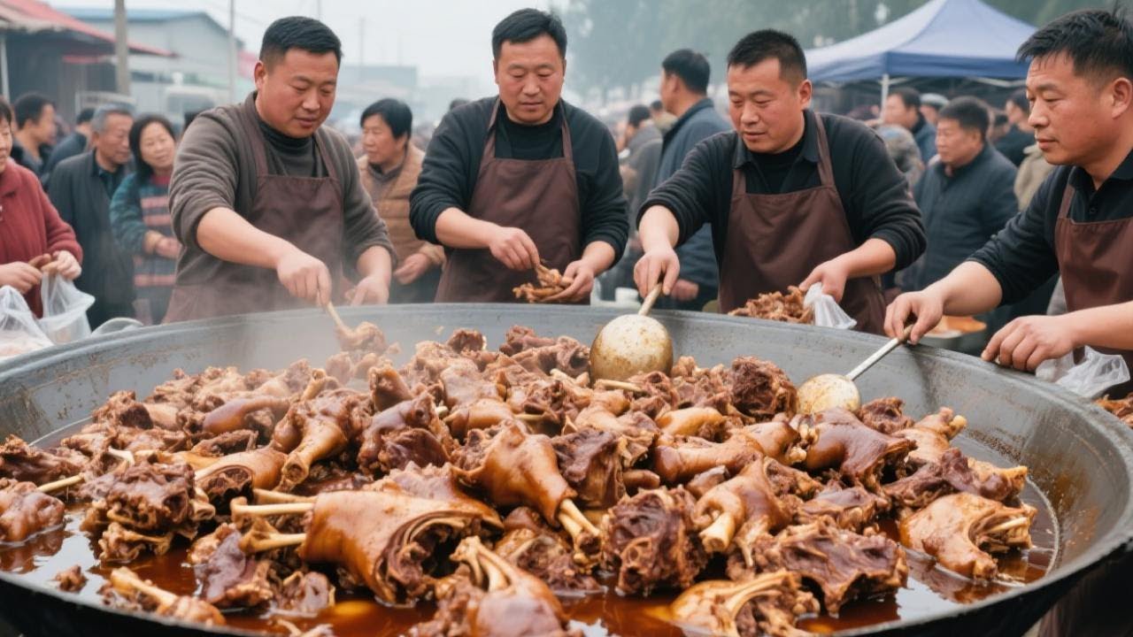 河南大哥带四兄弟创业，超大地锅40只羊一锅煮，不出摊顾客全到家里等【好食勇哥】