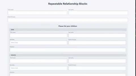 lawmatics relationship blocks custom forms