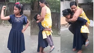 Lift and carry challenge strong teen girl vs 73 kg old women (52)