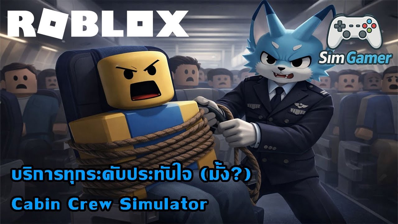 Sim Gamer EP11 Roblox Cabin Crew Simulato | เมื่อสจ๊วตสายโหด หมดความอดทน กับผู้โดยสารตัวแสบ!