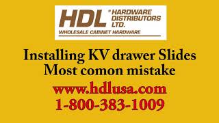 Installing KV Ball Bearing Drawer Slides