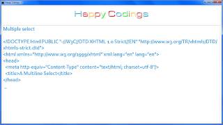HTML | Multiple select