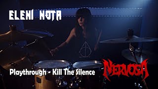 NERVOSA - Kill The Silence (Drum Playthrough By Eleni Nota)