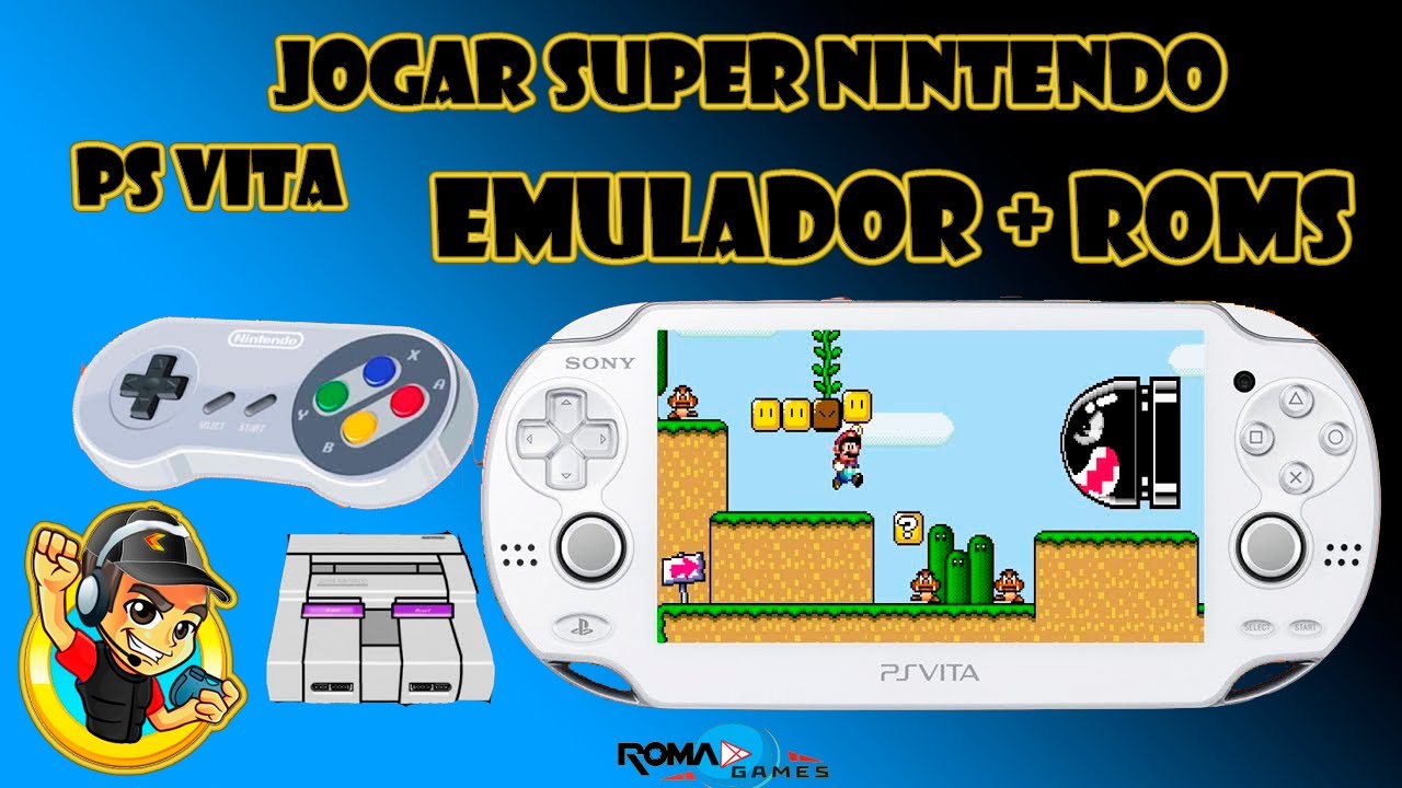 Jogue SUPER Nintendo no PS Vita! Pacote configurado pronto pra usar.