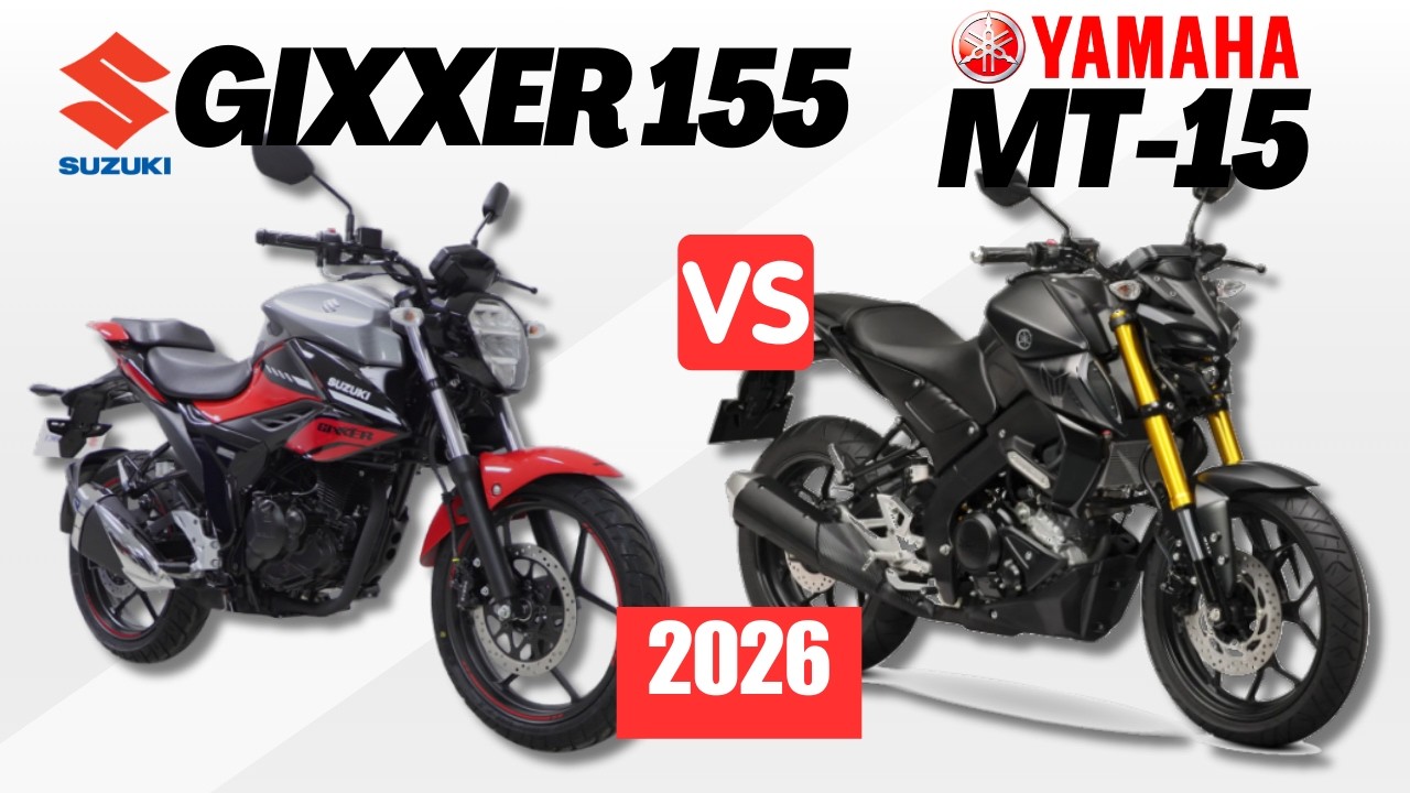 Suzuki Gixxer 155 против Yamaha MT-15 | Сравнительный анализ | Характеристики и цена | 2026