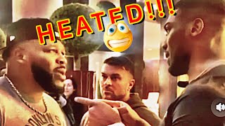 BREAKING ANTHONY JOSHUA HEATED ARGUMENT WITH JARRELL MILLER.