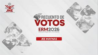 26/10/2026 AUDIENCIA PÚBLICA DE RECUENTO DE VOTOS. 10:00 A.M. JEE MAYNAS