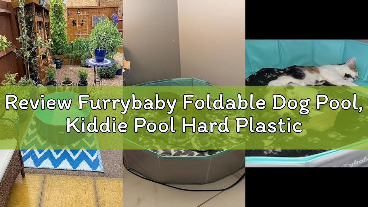 Review Furrybaby Foldable Dog Pool, Kiddie Pool Hard Plastic, Collapsible Pet Bath Portable Dog Swim