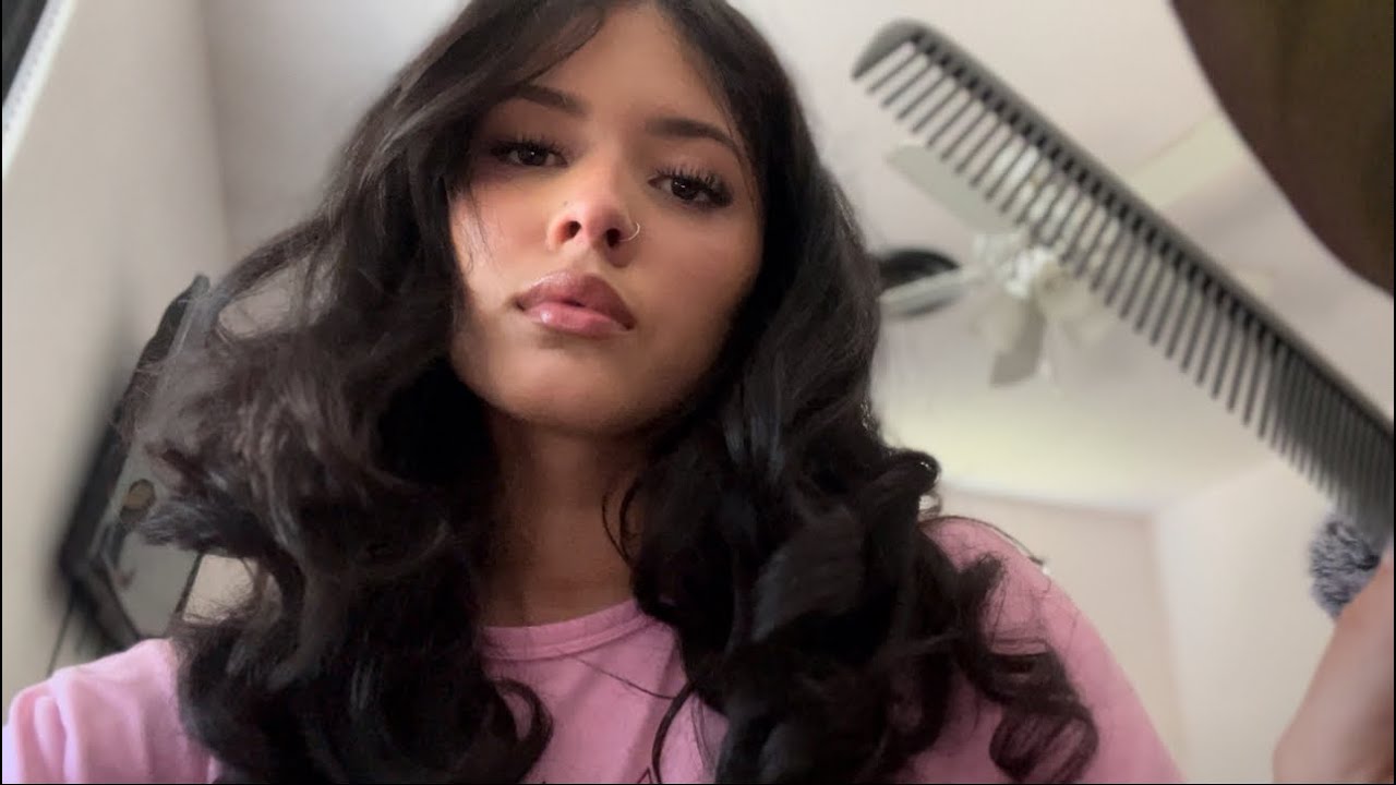 ASMR | brushing your hair + inaudible/unintelligible whispers 💞💤 lofi✨✨