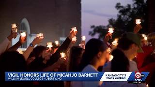 William Jewell teammates, community remember MicahJo Barnett at vigil @KMBC