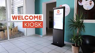Welcome Kiosk: interactive touchscreen totem