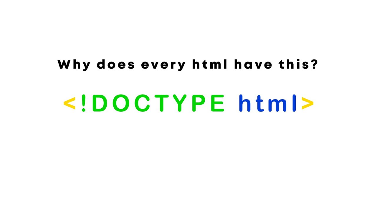 Why does every html have this? - YouTube