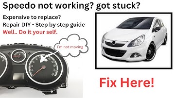 How to remove and repair Vauxhall Corsa D speedo DIY