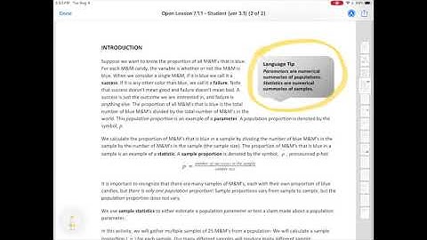 Lesson 7.1.1 - Sampling Distributions Lesson 1