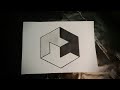 How To Draw Optical Illusions On Paper | Tutorial | Step By Step | 3D Drawing | #Shorts