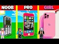 Minecraft Battle: IPHONE 14 CRASH TEST BUILD CHALLENGE - NOOB vs PRO vs GIRL / Animation
