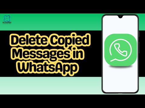 How to Delete Copied Messages in WhatsApp