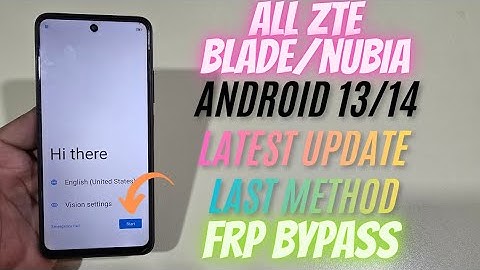 All ZTE Blade Nubia Android 13/14 Google Frp Bypass 100% Working No Pc