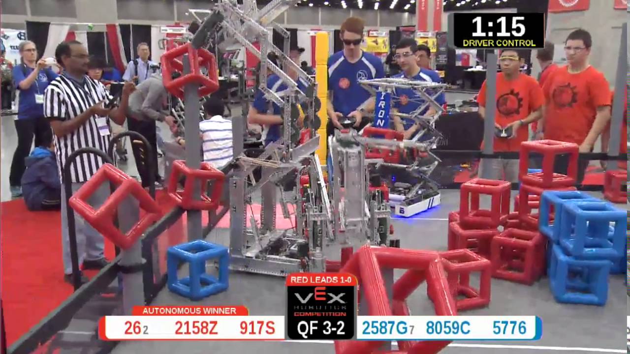 2015 VRC Arts QF3-2 - 26 2158Z 917S vs 2587G 8059C 5776 - 82 to 47 - VEX Worlds 2015 - Arts Divisio