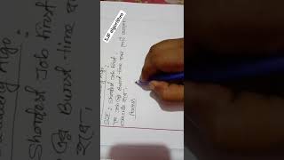 How to do SJF algorithm math #viralvideo #operatingsystem #sjf algo #tutorial #schedulingalgorithm