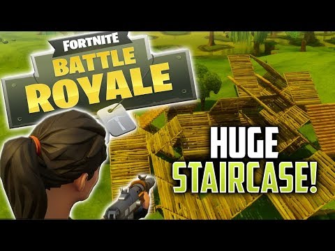 BIGGEST STAIRCASE IN FORTNITE EVER!! - FORTNITE FUNNY MOMENTS