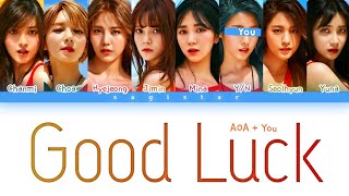 AOA (에이오에이) - 'Good Luck' [8 Members Ver.] lyrics (color coded lyrics)