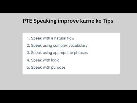 HOW TO IMPROVE PTE Speaking - 5 Best Tips #pteexam #trending #shorts