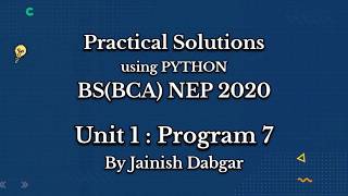 Python Practical 7: Runtime Expression Evaluation Using eval() | BCA Sem 5 | By Jainish Dabgar