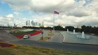 Victory Park on Poklonnaya Gora. Moscow, Russia. 4K HDR