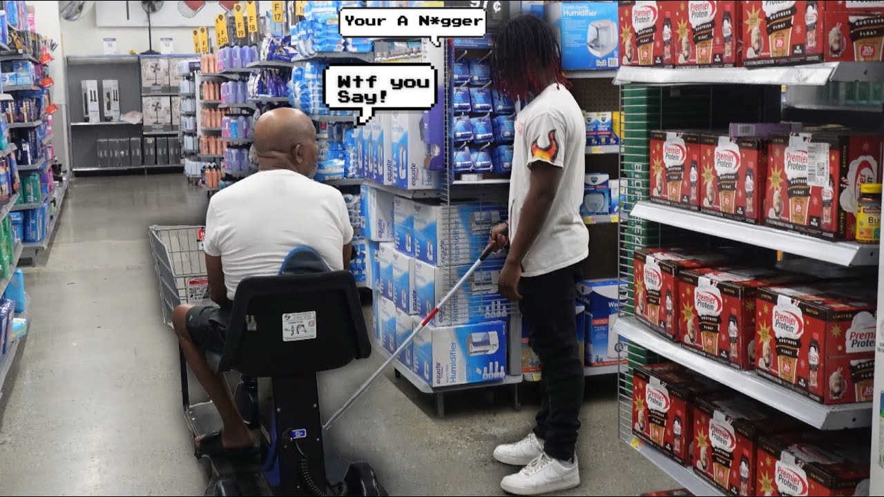 Pretending To Be A White Racist Blind man