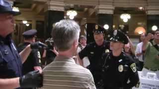 WI Cap Police Declare Unlawful Assembly Arrest Everyone for Singing Pt 1