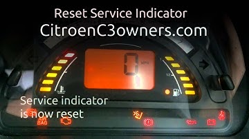 Reset Service Indicator on Citroen C3