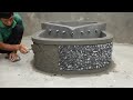 Ideas to make a beautiful outdoor aquarium from cement - brick - gravel