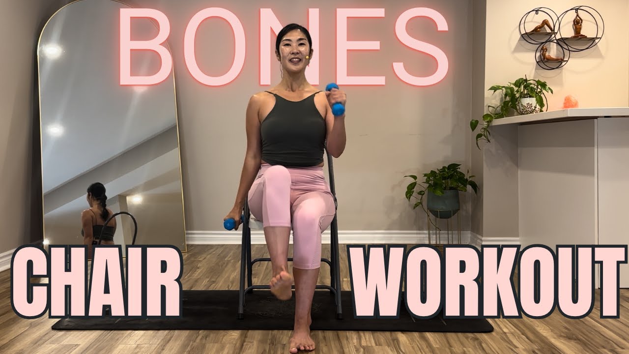 19 Mins Chair Yoga Workout to Build Strong Bones & Muscles Daily
