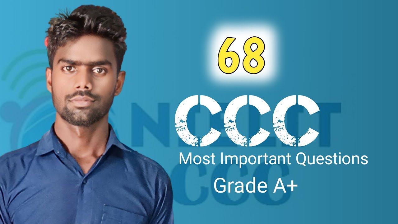 Important questions asked in CCC which have come in your exam | ccc ...