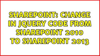 Celebrity Sharepoint: Change in jQuery code from SharePoint 2010 to SharePoint 2013 Net Worth
