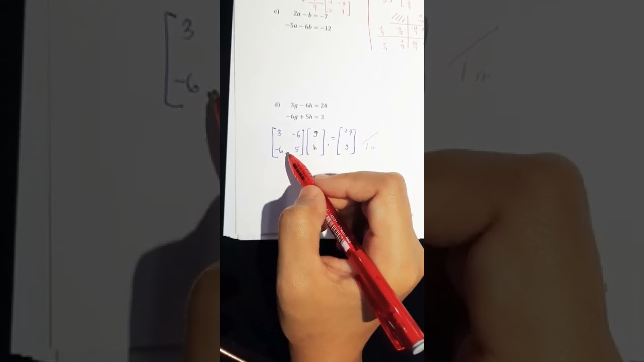menyelesaikan matriks dengan persamaan linear serentak