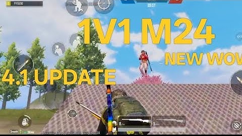 1v1 M24 Game Play Bgmi New wow Mod 4.1 Update. | Piyudogamer| 