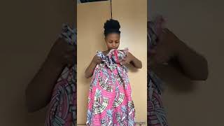 Ankara dress without stitches 😍#diy