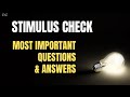 Stimulus Checks: Answers To Your Questions