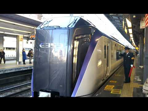 【これもこれで素晴らしい‼️】(MHあり)特急スーパーあずさ　新型車両E353系　新宿駅出発！
