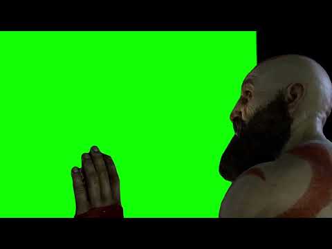 Kratos Crying - Green Screen