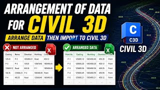 How to Arrange Excel Data for Civil 3D | Import Survey Points Without Errors| Hindi/Urdu